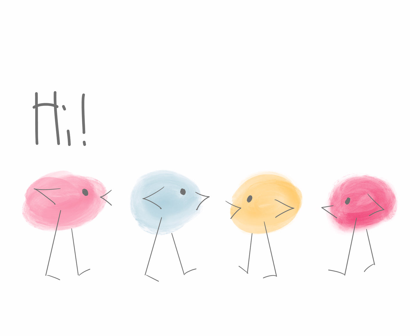 Hi Birds card