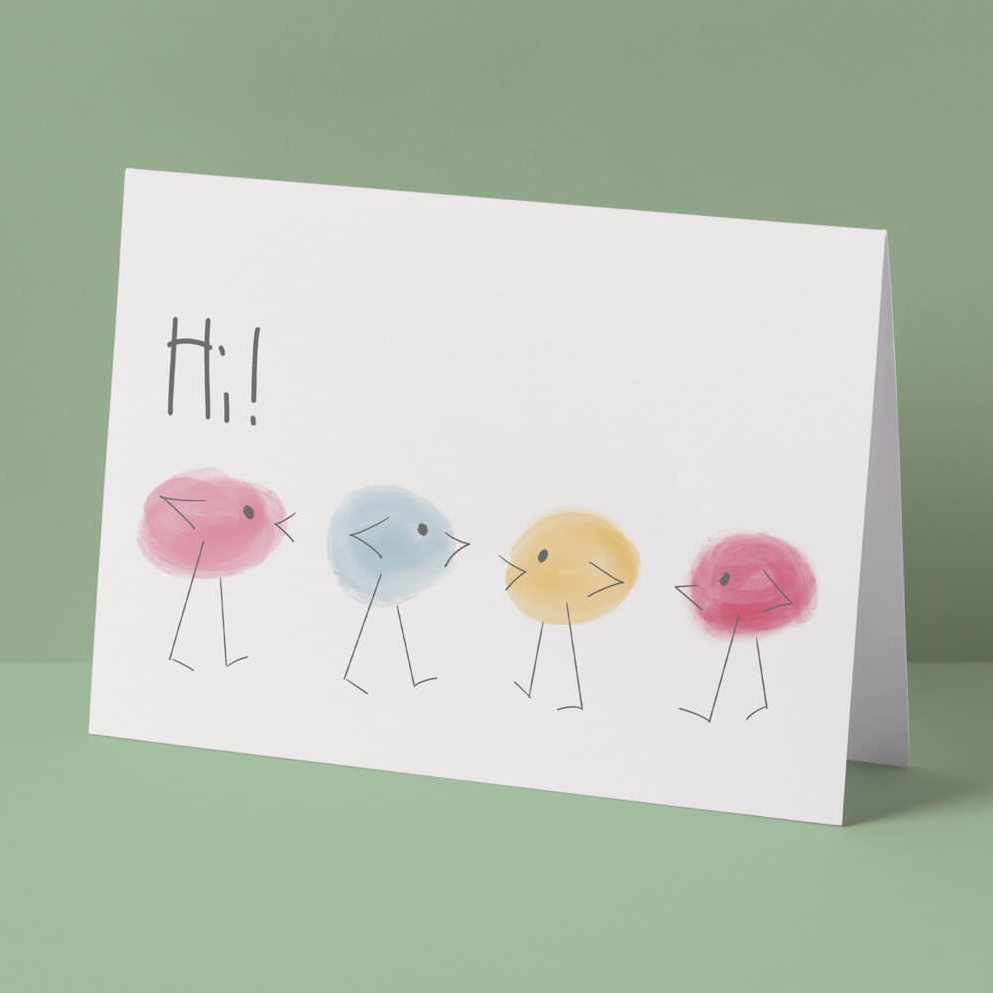Hi Birds card